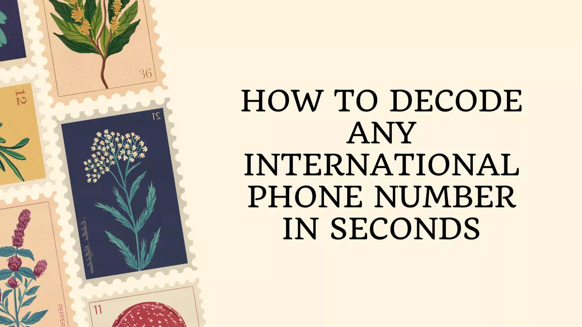 How to Decode Any International Phone Number in Seconds