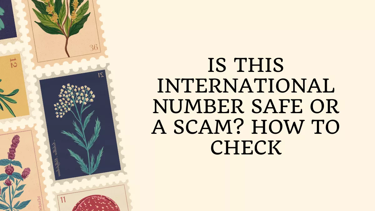 Is This International Number Safe or a Scam? How to Check