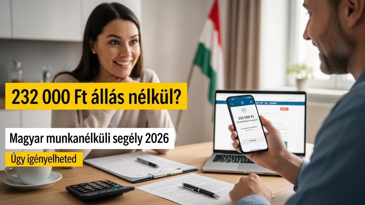 232 000 Ft állás nélkül? Magyar munkanélküli segély 2026 – Így igényelheted