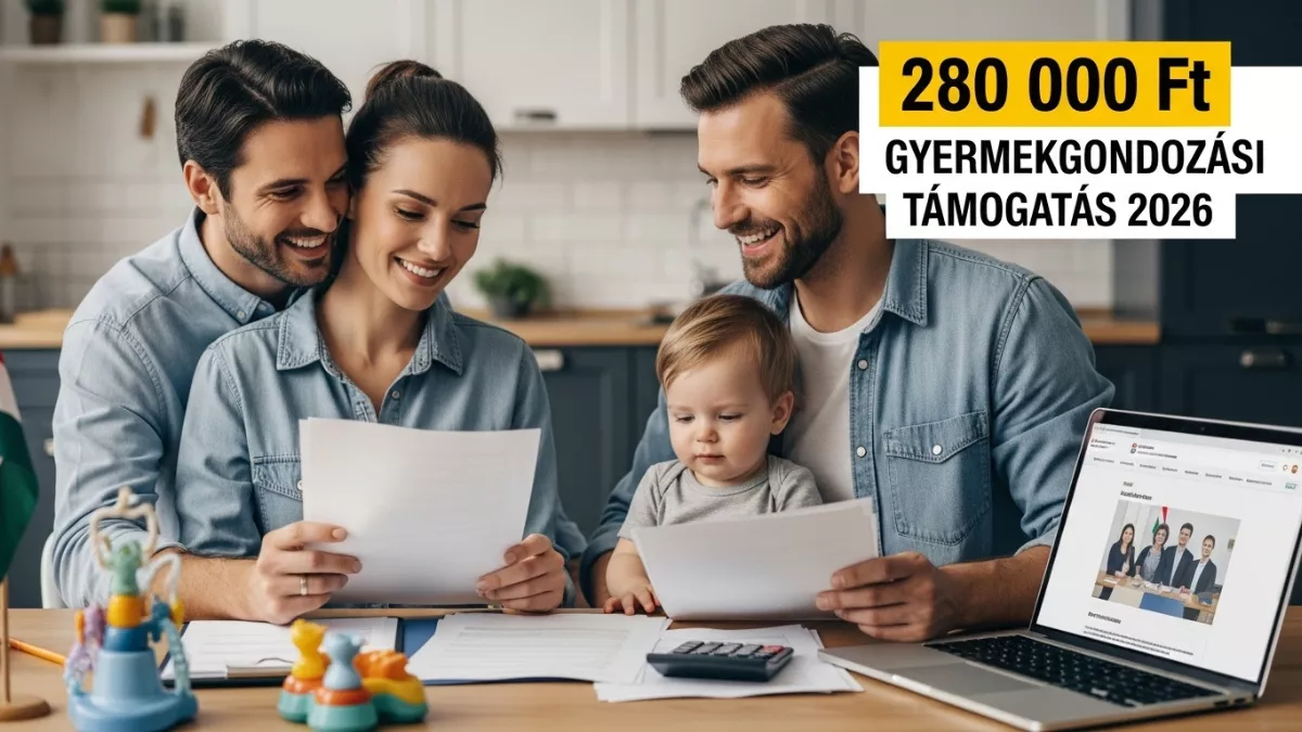280 000 Ft gyermekgondozási támogatás Magyarországon 2026 – Teljes útmutató
